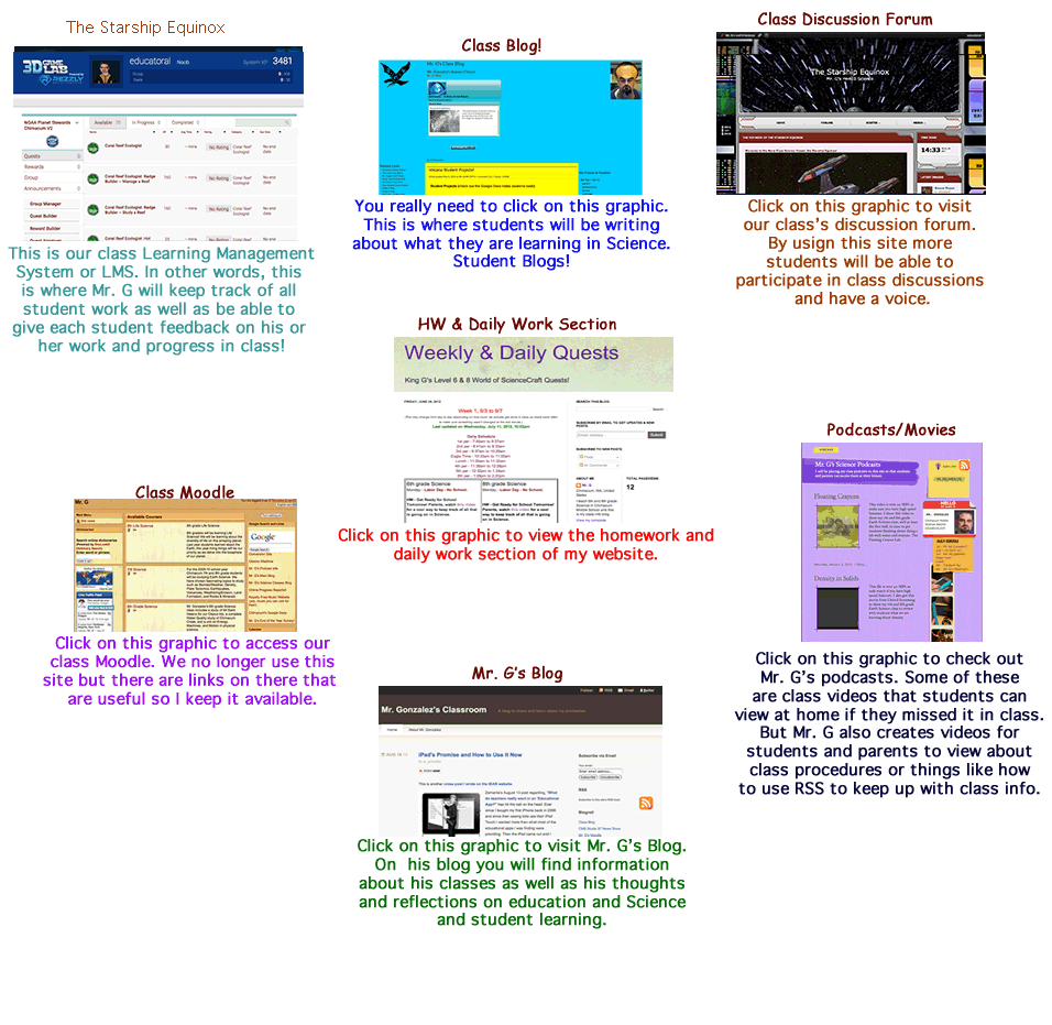 Mr. G's Websites.