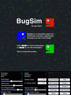 Bug simulation game.