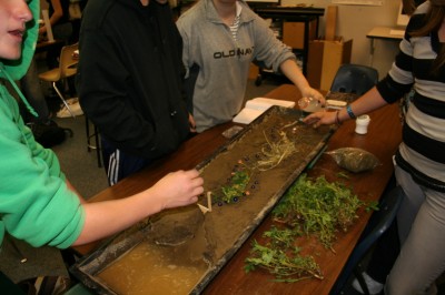 Stream table exploring how streams flow and landforms form.