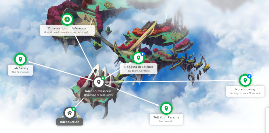 Classcraft screenshot with more quests.