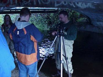 Here we are at the Creek hard at work.